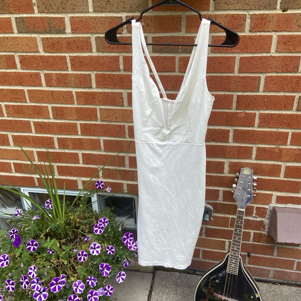 Sexy Windsor White Bodycon Dress